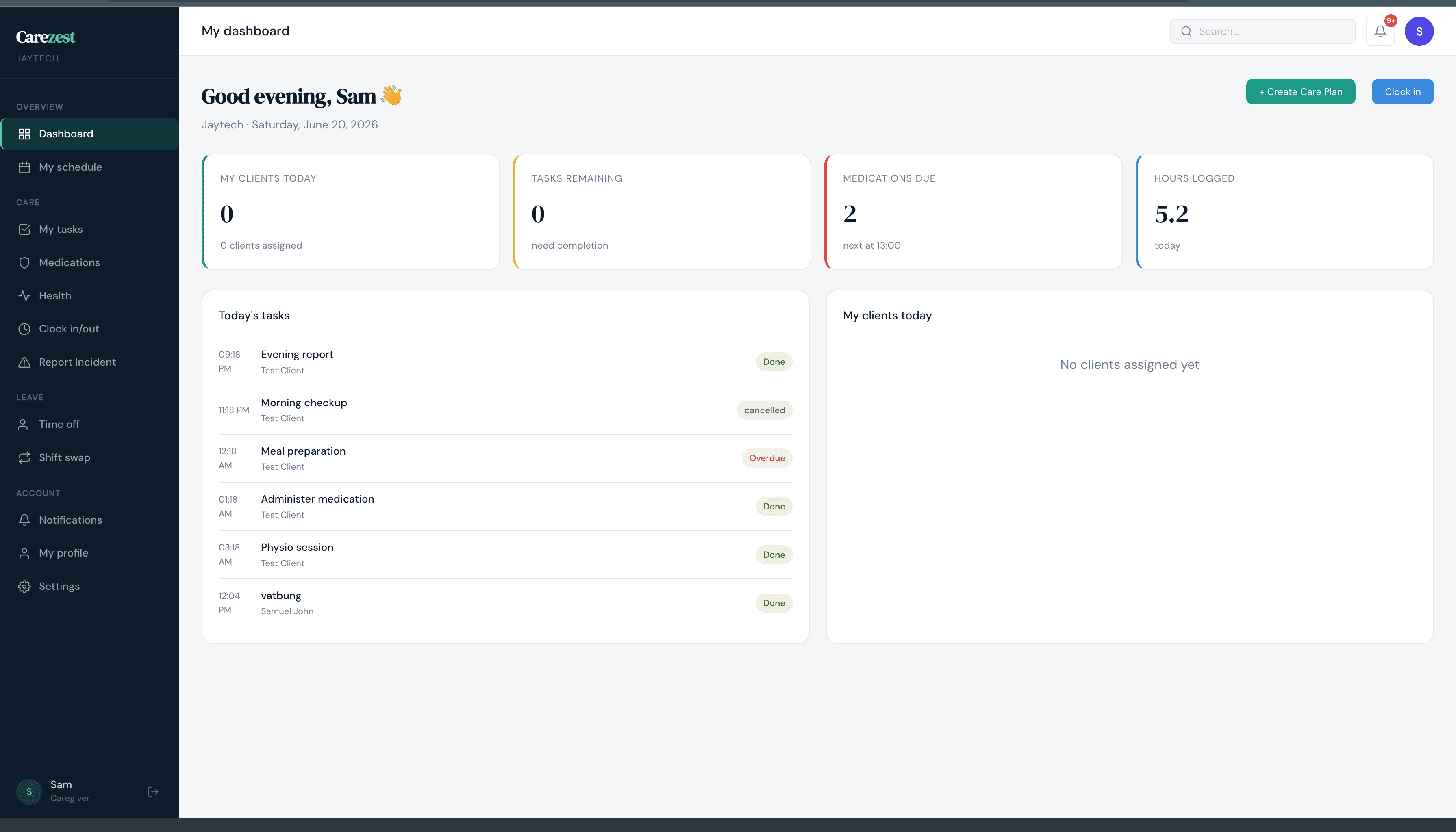 Carezest – Caregiving Services Management Platform